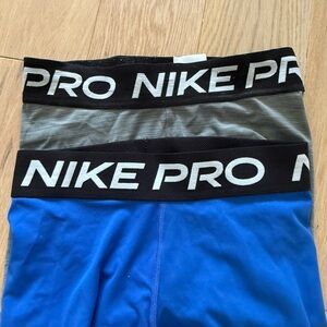 Nike Pro women Blue and Gray Nike Shorts